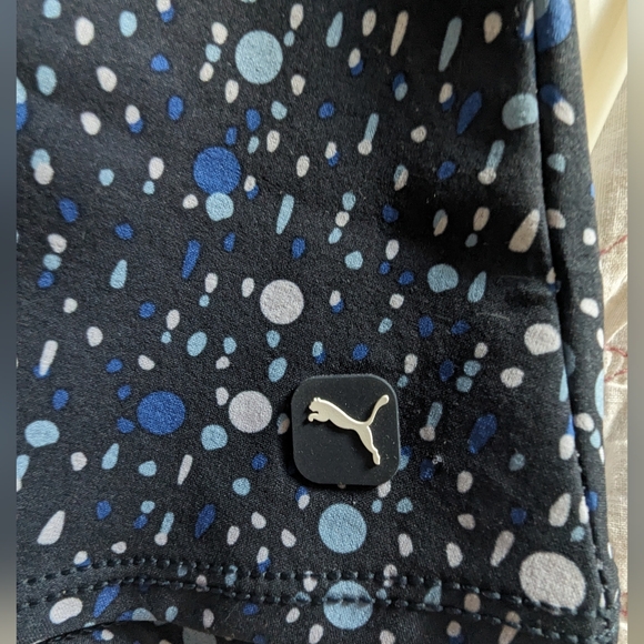 Puma NWOT Golf/Tennis Skirt Navy blue with blue polka dots. Medium - Picture 3 of 8